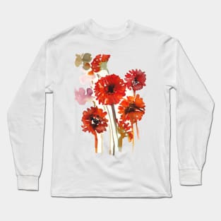 Transvaal daisy watercolour painting on white Long Sleeve T-Shirt